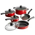 Tramontina Non-stick Red Cookware Set, 9 Piece New. Price: $33.97.