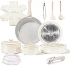Chef Power Ceramic Nonstick Pots Pans Set 19 Piece With Detachable Handle, New. Price: $116.36.