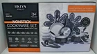 Bklyn Steel Co. Zodiac 24-PC. Nonstick Cookware Set-silver New. Price: $98.99.