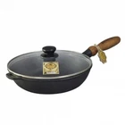 11" Maysternya Ukraine Cast Iron Fry Pan Skillet W/wooden Handle Glass Lid New. Price: $56.95.