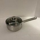 1801 Revere Ware 1/2 Quart Qt Saucepan W/ Glass Lid Copper Bottom.vintage Used. Price: $28.50.