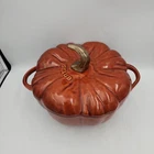 Nwob Staub Cast Iron Enameled Orange Pumpkin Dutch Oven Made France 3.5 Qt New. Price: $249.99.