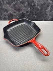 Creuset Signature Square Skillet Grill 10.25 Inch Cerise Red New. Price: $79.99.