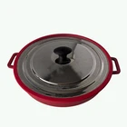 Masterpan Non-stick Stovetop Oven Grill With Heat-in Steam-out Lid 12" Red Used. Price: $34.99.
