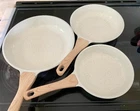 Eslite Life Nonstick Ceramic Frying Pans Skillets Set Non-toxic Egg Omelets New. Price: $93.00.