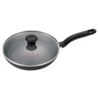 T-fal 10.5" Frying Pan With Lid, Simply Nonstick Cookware Black New. Price: $29.99.