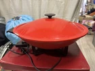 Vintage Kenmore Mcm Electric 6-QUART Wok Non-stick Surface Red 15" Works Great Used. Price: $21.25.