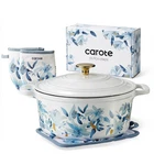 Carote 5 Qt Cast Iron Dutch Pot With Lid, Enameled Floral Ovens Wi... New. Price: $92.98.