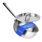 Pan 2 Quart 5 Ply Stainless Steel Induction Lid Oven Safe Misen Saucier New. Price: $209.99.
