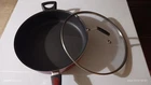Calphalon GLC5005HCB 5QT Aluminum Non-stick Saute Pan With Lid, 12" Round Used. Price: $39.99.