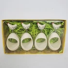 Vintage Department 56 Funky Chicken Egg Napkin Ring Set Of 4 Easter New. Price: $28.00.