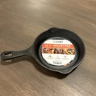 Commercial Chef 6.5 Inch Cast Iron Skillet Pan Black CHFL650 New. Price: $8.99.