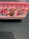 Pioneer Woman Ceramic Loaf Pan Cow Hat Gingham Used. Price: $16.00.