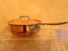 New Ruffoni 4-QT, 10" Copper Con Classe Long-handle Saute Chef Pan W/ Lid, Italy. Price: $295.80.