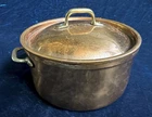 Vintage Tagus Copper Pot W/ Lid Brass Handles Cookware X 2.5 Made Portugal Used. Price: $19.50.