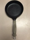 Vtg Italian Roch Guss 8.5 Pan Skillet Frying Saute Wood Handle Italy Used. Price: $57.00.