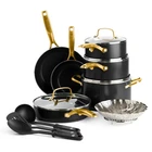 Cookware Set 14 Piece Induction Nonstick Diamond Infused Pfas Free Black Blue New. Price: $259.99.