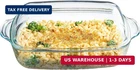 Simax Glass Casserole Baking Dish: Clear Round With Lid And New. Price: $63.96.