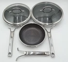 Snowclad Hex Surface Stainless Nonstick Pan Hybrid 8 10 12 Inch Set New. Price: $220.00.