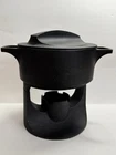 Dansk Denmark Bv Cast Iron Fondue Pot Set Enamel Mcm Burner Stand Bertil Vallien Used. Price: $74.50.