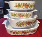 4 Corning *spice Of Life* A-1-B / A-2-B A-10-B Casseroles No Lids 1972 Used. Price: $39.98.