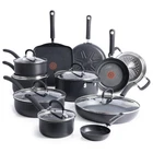 T-fal Ultimate Hard Anodized Nonstick Cookware Set 17 Piece, Pots Safe Black New. Price: $302.38.