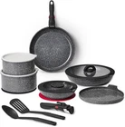 Rossetto 16PCS Aluminium Nonstick Pots And Pans From Piece, Ash Grey New. Price: $87.97.