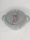 Staub Cast Iron 4-QT Round Cocotte White Truffle New. Price: $124.46.