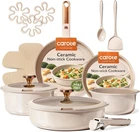 Carote 18PCS Ceramic Cookware Set With Detachable Handle, Pots Pans Non New. Price: $167.99.