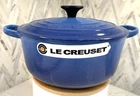 Creuset Round Dutch Oven 2.75 Qt Marseille Blue #20 Black Phenolic Knob Nwob New. Price: $185.00.