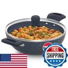 Hawkins Ceramic Nonstick 2.5 Litre Deep Kadhai, Induction Fry Pan With Glas New. Price: $120.59.