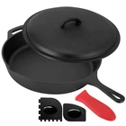 Megachef MCCI-7756CV 12 Inch Pre-seasoned Cast Iron Skillet Lid New. Price: $57.30.