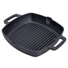 "bruntmor 10-INCH Cast Iron Grill Pan, Pre-seasoned With Handles" New. Price: $46.00.