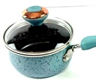 Paula Deen Cookware Sauce Pan 1 Qt. Speckled With Lid Used. Price: $14.00.