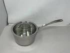 Viking Contemporary 3-PLY Stainless Steel Sauce Pan With Glass Lid, 3.4 Quart New. Price: $131.99.