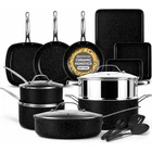 Granitestone 20 Pc Pots And Pans Set Non Stick, Ceramic Cookware New. Price: $129.99.