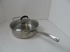 Cuisinart 3.5 Quart Stainless Steel Saute Frying Pan W/glass Cover M8833-24H Used. Price: $49.99.