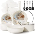 Carote 17PCS Pots Pans Set, Nonstick Cookware Detachable Handle, Inducti New. Price: $97.06.