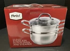Parini 3.5 Quart Stainless Steel Dutch Oven & Steamer New Box. Price: $25.00.