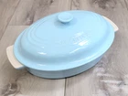 Creuset Stoneware Classic Oval Casserole Bake Dish 27CM / 1.7L Sky Blue. Price: $98.00.