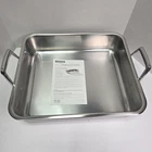 Tramontina Gourmet 18/10 Rectangular Roasting Pan With Turkey Grill/rack -h.duty New. Price: $74.90.