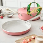 Greenpan Nova Piece Cookware Set 10 Fry 4.37QT Saut With Lid Coral New. Price: $115.99.