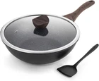 Nonstick With Lid, 12 Inch Woks & Stir-fry Pans, Granite Stone Coating For New. Price: $49.92.