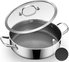 5 Qt Hybrid Nonstick Saute Pan With Lid, Tri-ply Stainless Steel 12 Inch Deep Fr New. Price: $59.99.