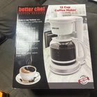 Better Chef 12 Cup Coffee Maker In White New. Price: $49.88.