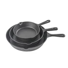 Commercial Chef 3-PIECE Cast Iron Skillet Set Pre-seasoned Cookware New. Price: $51.52.