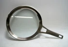 Calphalon Premier Space Saving Flat Glass Stainless Lid For 8" Fry Pan Skillet Used. Price: $24.95.