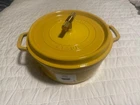 Staub Cast Iron 5.5 Qt, Round, Dutch Oven, Citron New. Price: $200.00.