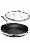 Hexclad Hybrid Nonstick 12-INCH Frying Pan With Tempered Glass Lid $199 Msrp New. Price: $120.00.