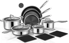 14 Piece Hybrid Stainless Steel Cookware Set Nonstick Pots And Pans New. Price: $171.98.